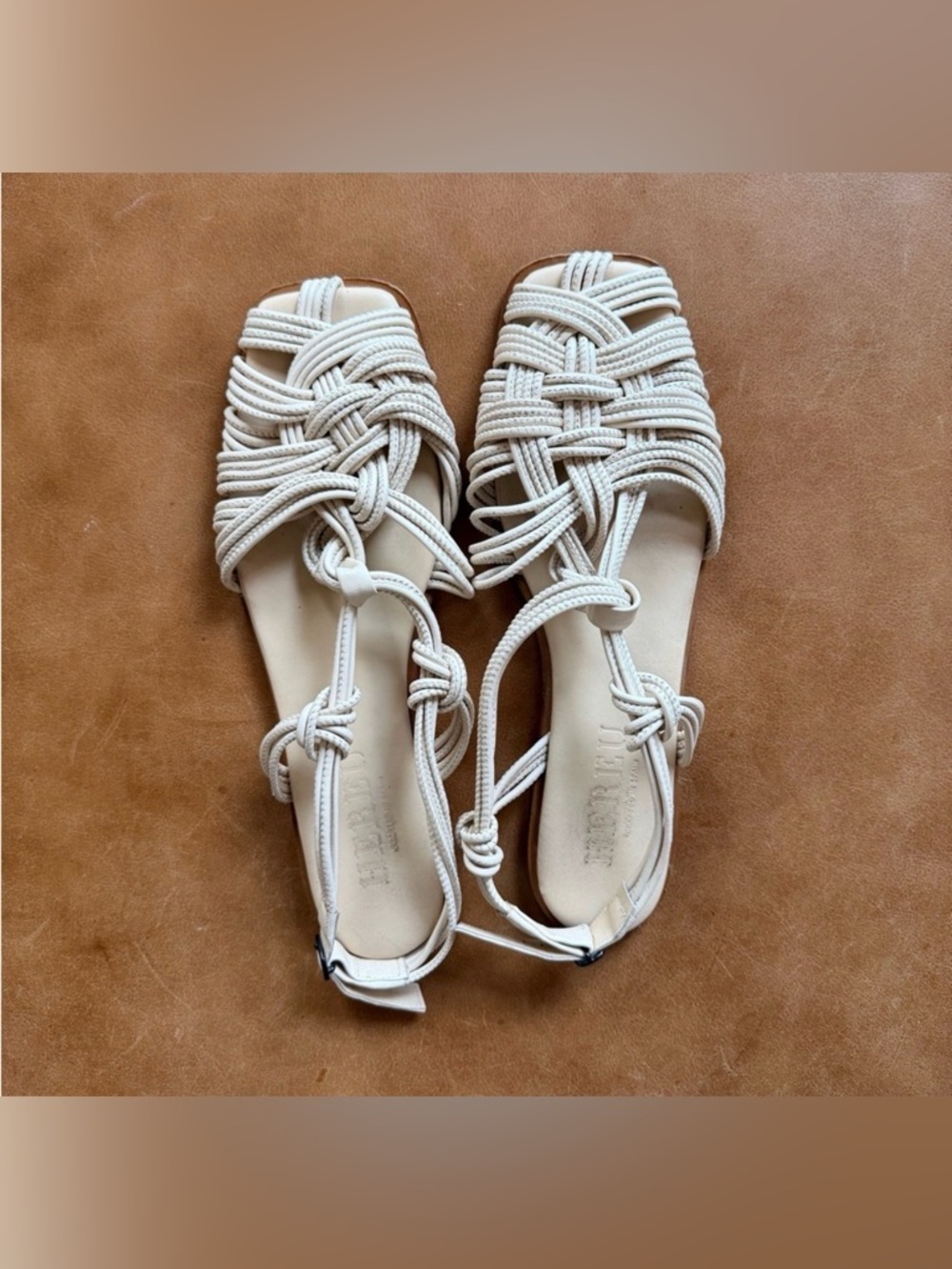 Hereu Cream Knotted Sandals